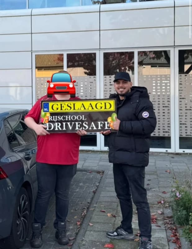 Een geslaagde leerling van DriveSafe Hoogeveen.