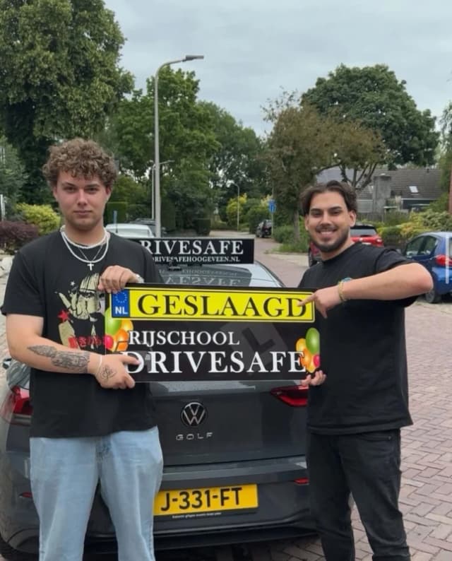 Een geslaagde leerling van DriveSafe Hoogeveen.