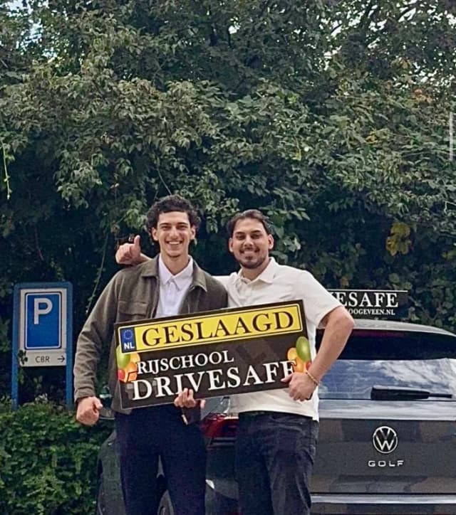 Een geslaagde leerling van DriveSafe Hoogeveen.